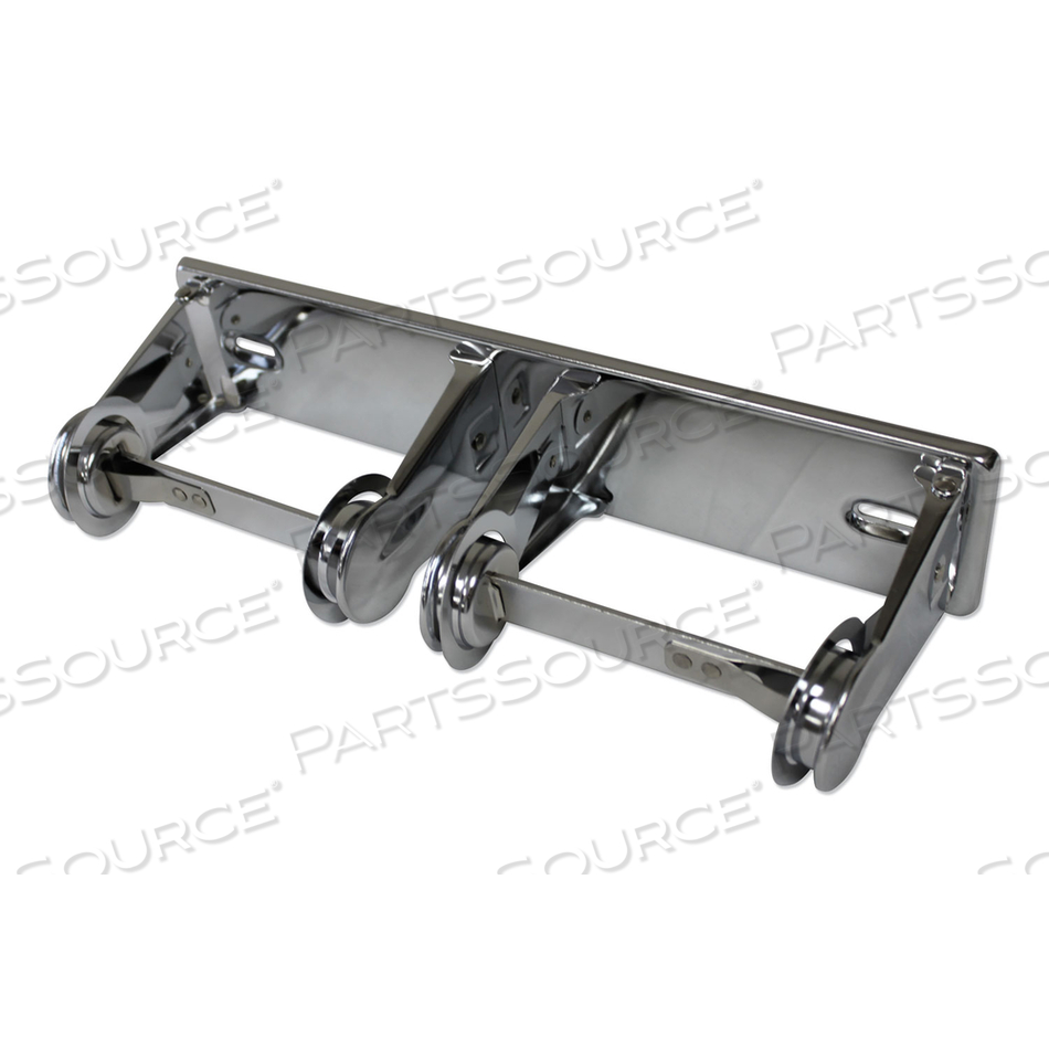 DOUBLE ROLL TOILET TISSUE DISPENSER, 12.3 X 4.25 X 2.7, CHROME by Impact Products