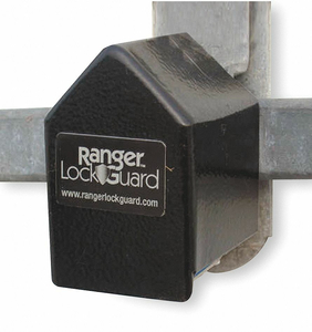 PADLOCK GUARD HARDENED STEEL BLK 2-3/4 L by Ranger Lock