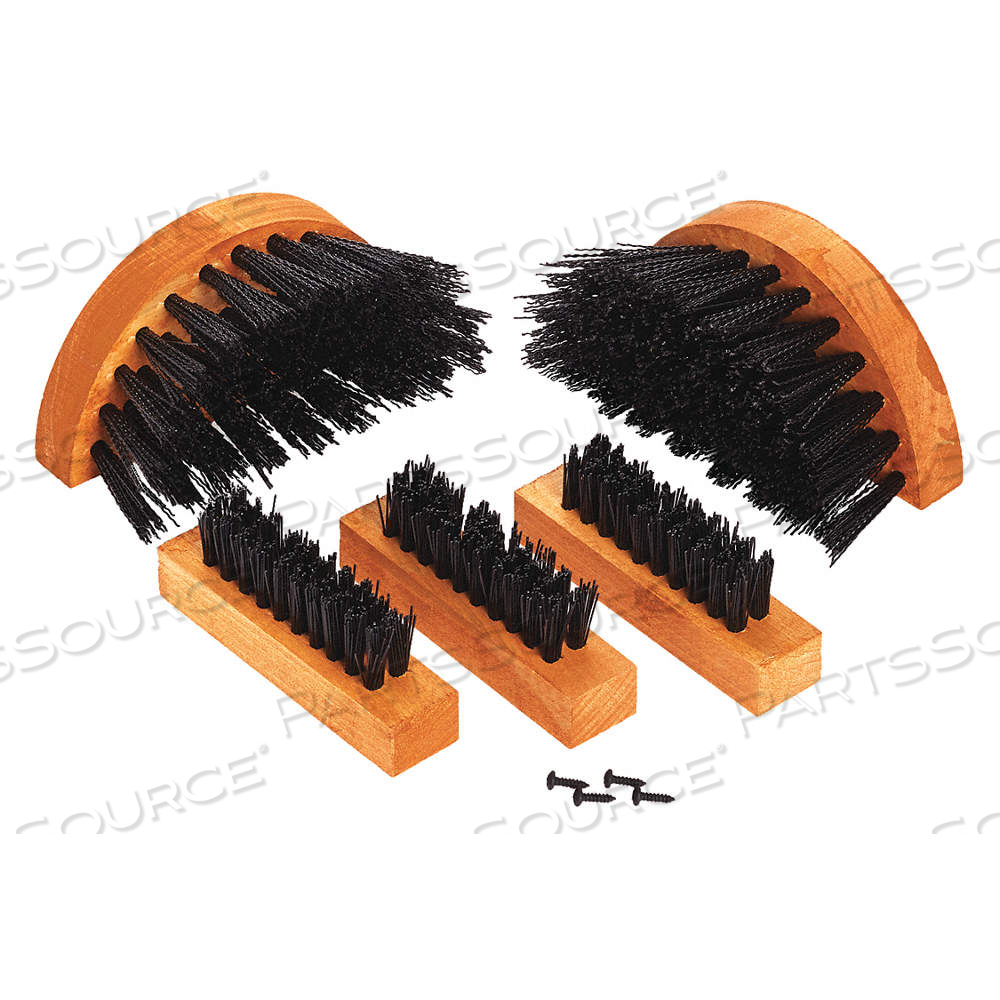 REPLACEMENT BRUSH SET, 3 IN L X 6 IN W X 3 IN H/5 IN L X 1-1/2 IN W X 2 IN H, UTILITY BOOT SCRAPER by Approved Vendor