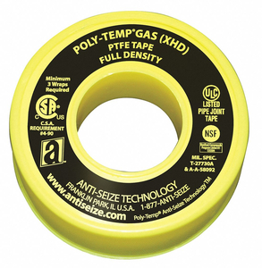 GAS LINE SEALANT TAPE 3/4 X 520 IN by Anti-Seize Technology GAS LINE SEALANT TAPE 3/4 X 520 IN by Anti-Seize Technology