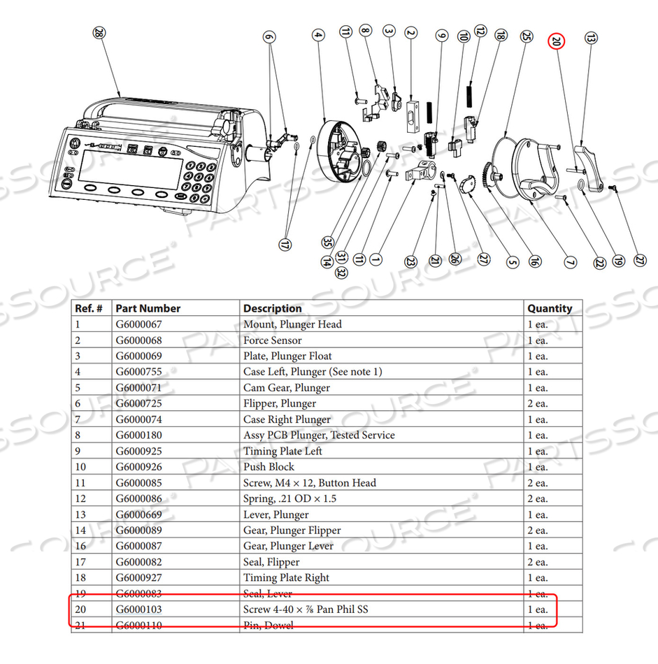 SCREW, LONG PLUNGER CASE by Smiths Medical SCREW, LONG PLUNGER CASE by Smiths Medical