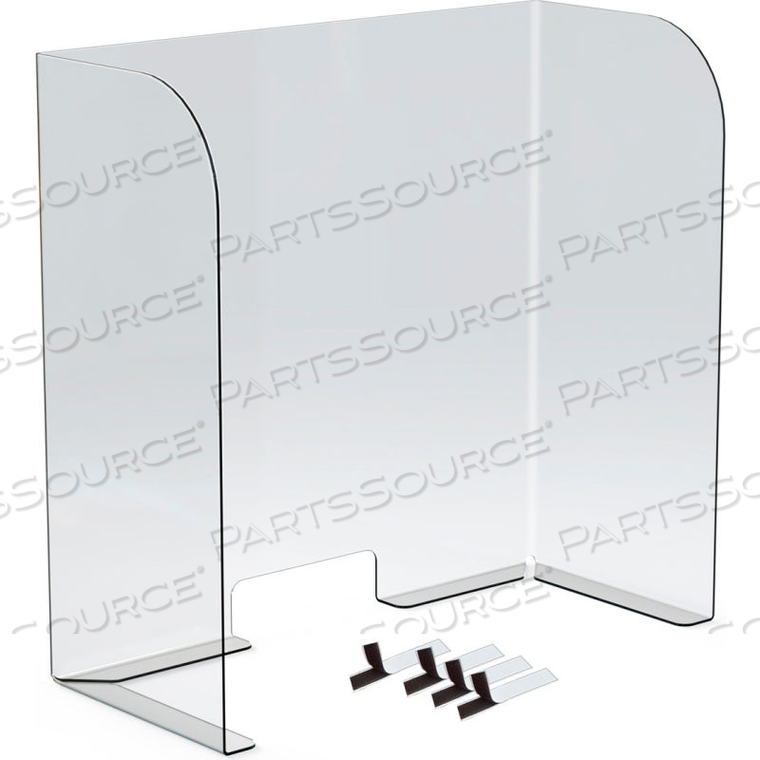 DISPLAYS COUNTERTOP SNEEZE GUARD, ACRYLIC 23-1/2"W X 30-1/4"H by Braeside Holdings LLC DISPLAYS COUNTERTOP SNEEZE GUARD, ACRYLIC 23-1/2"W X 30-1/4"H by Braeside Holdings LLC