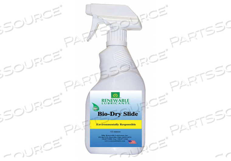 12 OZ. SPRAY BOTTLE DRY LUBRICANT by Renewable Lubricants