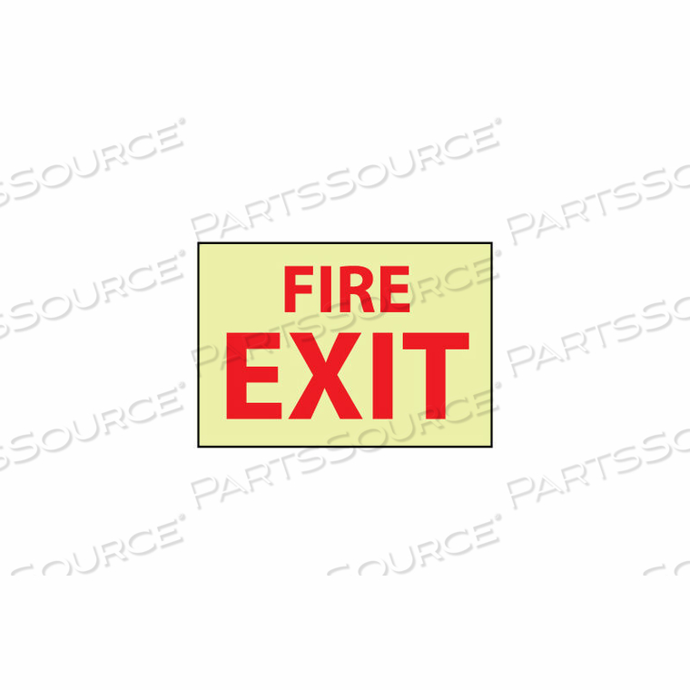 GLOW SIGN RIGID PLASTIC - FIRE EXIT by National Marker Company