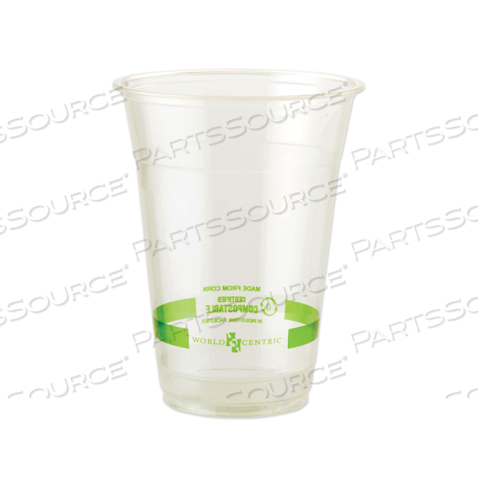 PLA CLEAR COLD CUPS, 16 OZ, CLEAR by World Centric PLA CLEAR COLD CUPS, 16 OZ, CLEAR by World Centric