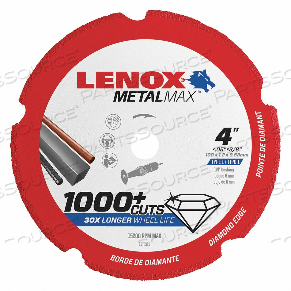 DIE GRINDER BLADE 4 X.050 X3/8 15200RPM by Lenox DIE GRINDER BLADE 4 X.050 X3/8 15200RPM by Lenox