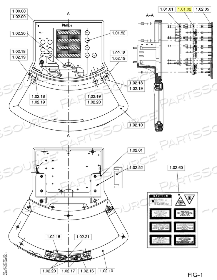 CONTROL HANDLE DISPLAY PCB 