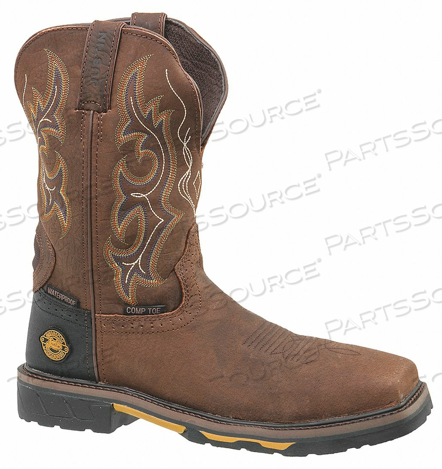 WESTERN BOOT 10 D BROWN COMPOSITE PR by Justin Brands