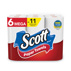 CHOOSE-A-SIZE MEGA KITCHEN ROLL PAPER TOWELS, 1-PLY, 102/ROLL, 6 ROLLS/PACK, 4 PACKS/CARTON by Scott
