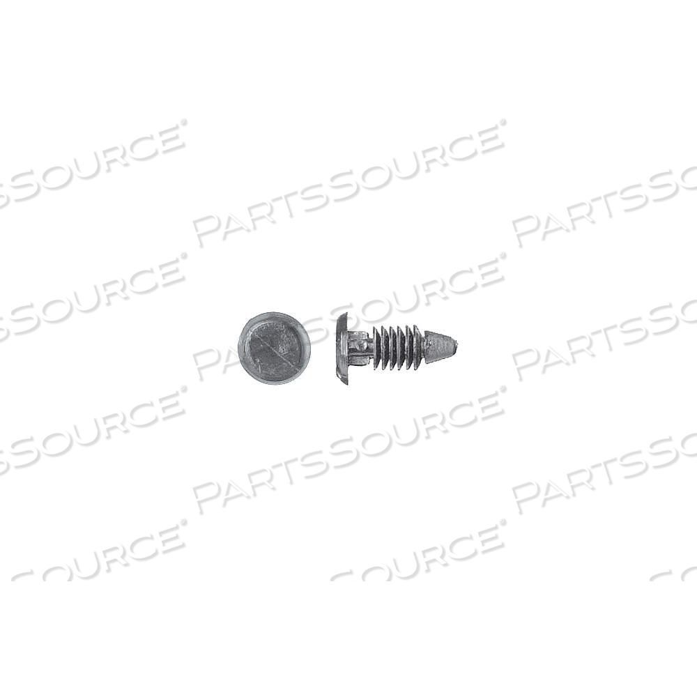 PUSH-IN RIVET,BLACK,DOME,1/2" L, INCH, RIBBED, DOME, 0.188 IN SHANK DIA, NYLON, BLACK by Approved Vendor