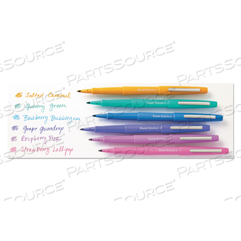 FLAIR CANDY POP POROUS POINT PEN, STICK, MEDIUM 0.7 MM, ASSORTED INK AND BARREL COLORS by Paper Mate FLAIR CANDY POP POROUS POINT PEN, STICK, MEDIUM 0.7 MM, ASSORTED INK AND BARREL COLORS by Paper Mate