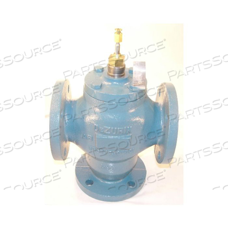 2-1/2" FLANGED 3 WAY DIVERT VALVE 63 CV 3/4" STROKE 4 BOLT HOLES by Nor'East Controls