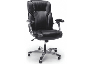 CHAIR BLACK FIXED ARMS BACK 26 H by OFM Inc