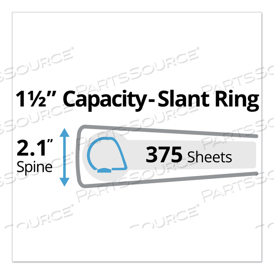 DURABLE NON-VIEW BINDER WITH DURAHINGE AND SLANT RINGS, 3 RINGS, 1.5" CAPACITY, 11 X 8.5, RED by Avery DURABLE NON-VIEW BINDER WITH DURAHINGE AND SLANT RINGS, 3 RINGS, 1.5" CAPACITY, 11 X 8.5, RED by Avery