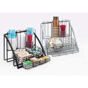 MISSION CONDIMENT ORGANIZER 15"W X 14"D X 12"H SILVER by Cal Mil Plastics