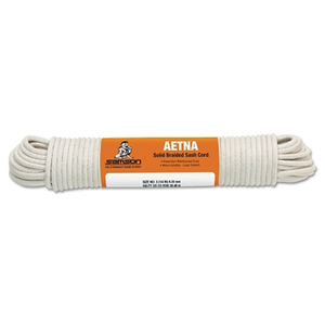 COTTON CORE SASH CORD, 200 LB CAPACITY, 100 FT, 1/4 IN DIA, COTTON, WHITE by Samson Rope