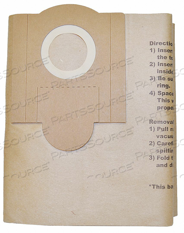 VACUUM BAG PAPER 1-PLY REUSABLE PK3 by Fein