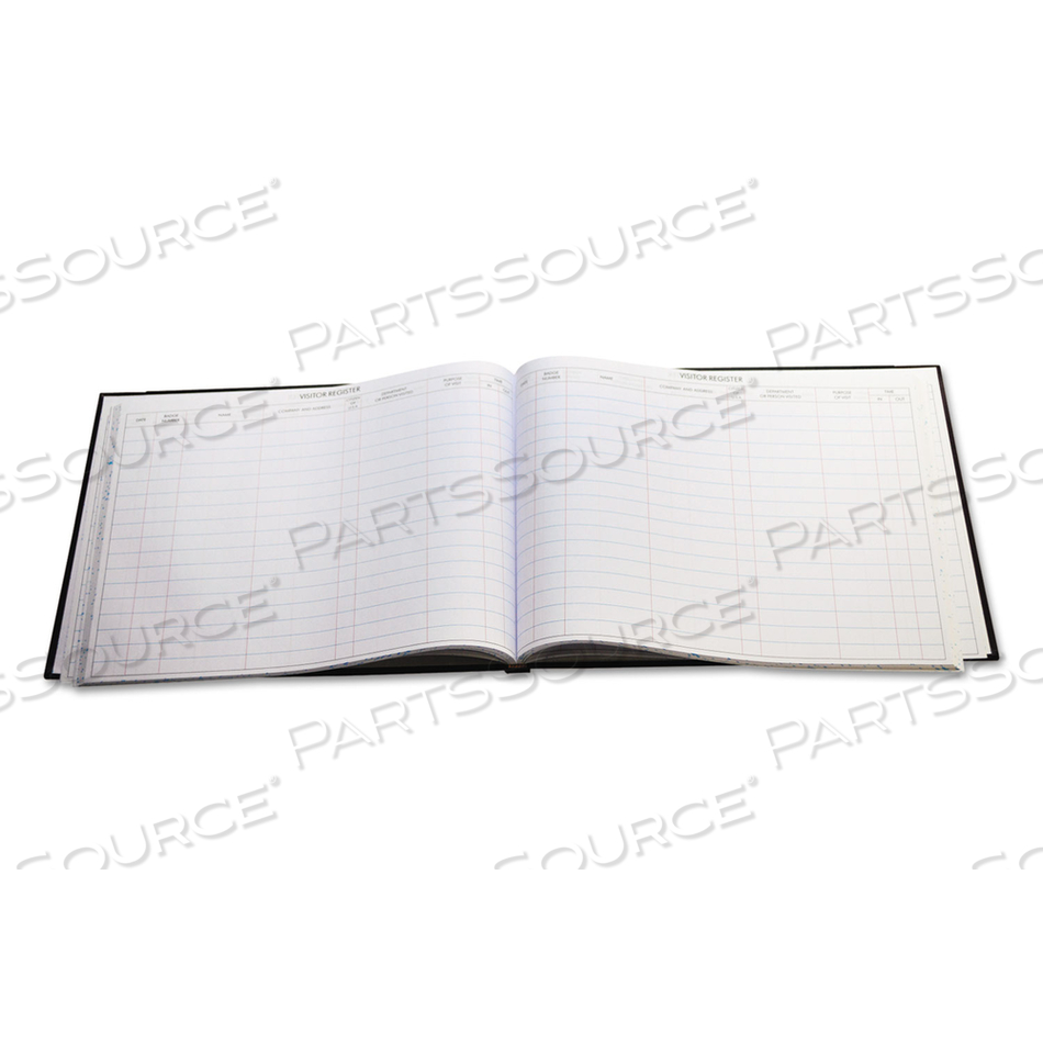 DETAILED VISITOR REGISTER BOOK, 8 COLUMN FORMAT, BLACK COVER, 12.25 X 9.5 SHEETS, 208 SHEETS/BOOK by Wilson Jones DETAILED VISITOR REGISTER BOOK, 8 COLUMN FORMAT, BLACK COVER, 12.25 X 9.5 SHEETS, 208 SHEETS/BOOK by Wilson Jones