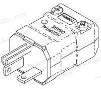 HOSPITAL GRADE PLUG, 0.255 TO 0.665 IN CORD DIA, MALE, 15 A AT 125 VAC, NEMA 5-15P 