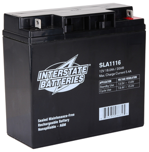 BATTERY, SEALED LEAD ACID, NUT & BOLT TERMINAL, 18 AH, 12 V by Interstate All Battery BATTERY, SEALED LEAD ACID, NUT & BOLT TERMINAL, 18 AH, 12 V by Interstate All Battery