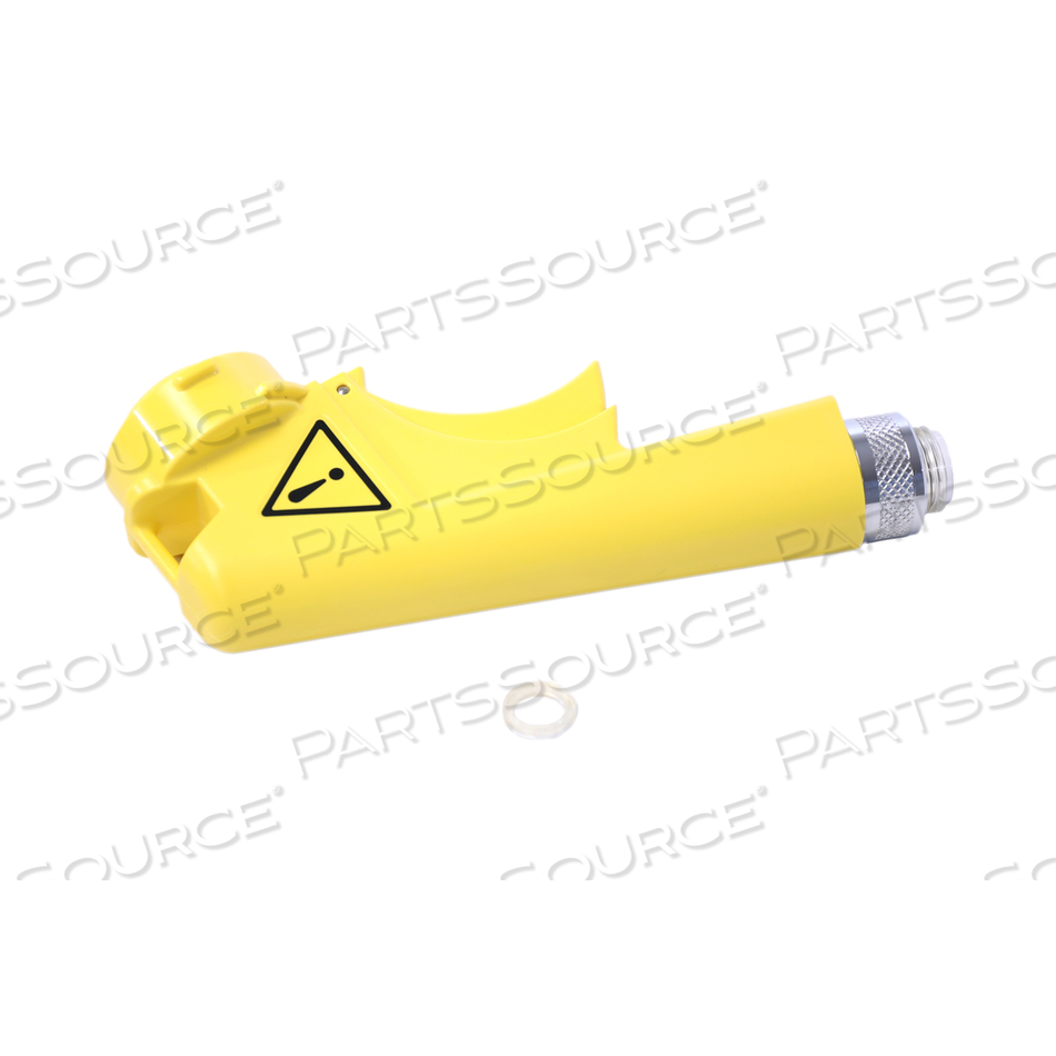 YELLOW SHOWER HANDLE FOR BATHROOM TUB by Arjo Inc.