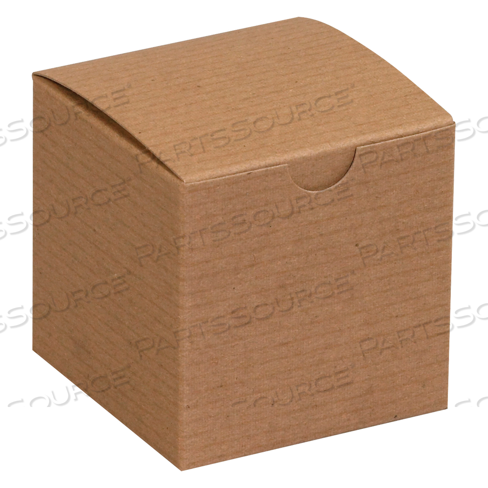 GIFT BOXES, 3" X 3" X 3", KRAFT, 100/CASE by BOX Partners (Box Acquisitions, LLC)
