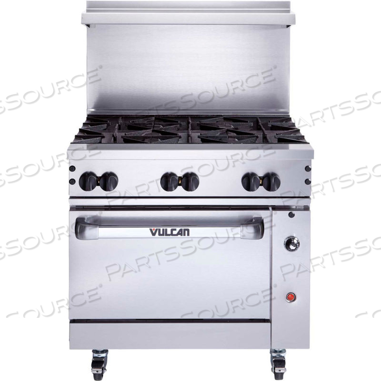 ENDURANCE RANGE, STANDARD OVEN, NATURAL GAS, S/S, 6 BURNERS by Vulcan Restaurant Equipment