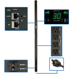 PDU SWITCHED 2.9KW 120V 24 5-15/20R 30A LX PLATFORM 0U TAA by Tripp Lite