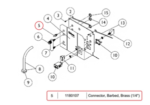 OXYGEN OUTLET BARBED CONNECTOR by Invacare Corporation