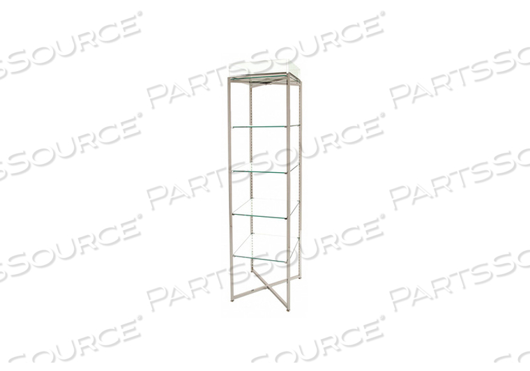 GLASS FLDNG TOWER STEEL/GLASS 18 L 18 W by Econoco GLASS FLDNG TOWER STEEL/GLASS 18 L 18 W by Econoco