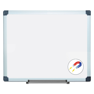 VALUE LACQUERED STEEL MAGNETIC DRY ERASE BOARD, 24 X 36, WHITE, ALUMINUM FRAME by MasterVision