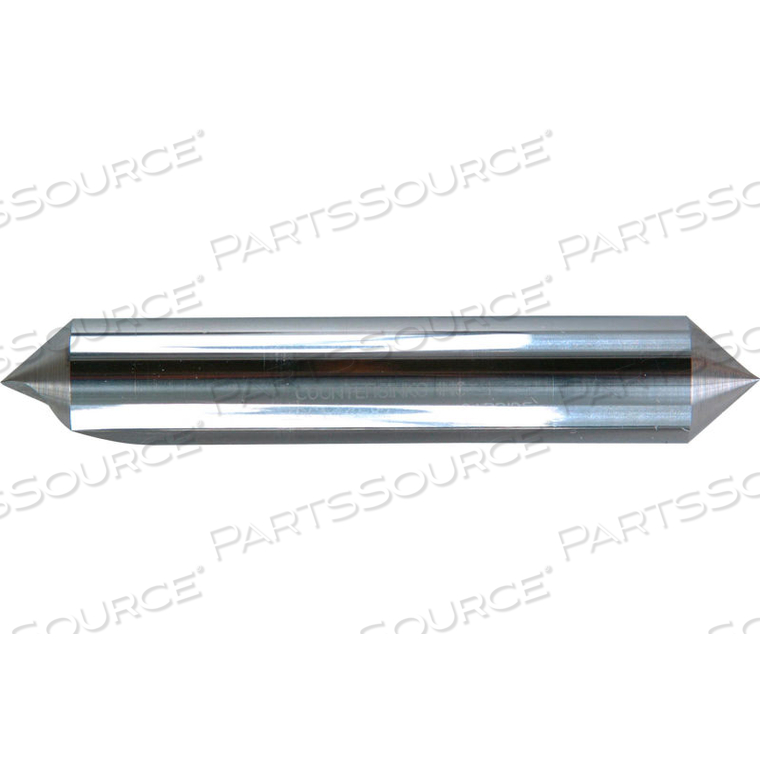 3/16" DIA., 2" OAL, 90, SINGLE FLUTE DOUBLE END COUNTERSINK, SOLID CARBIDE, UNCOATED 