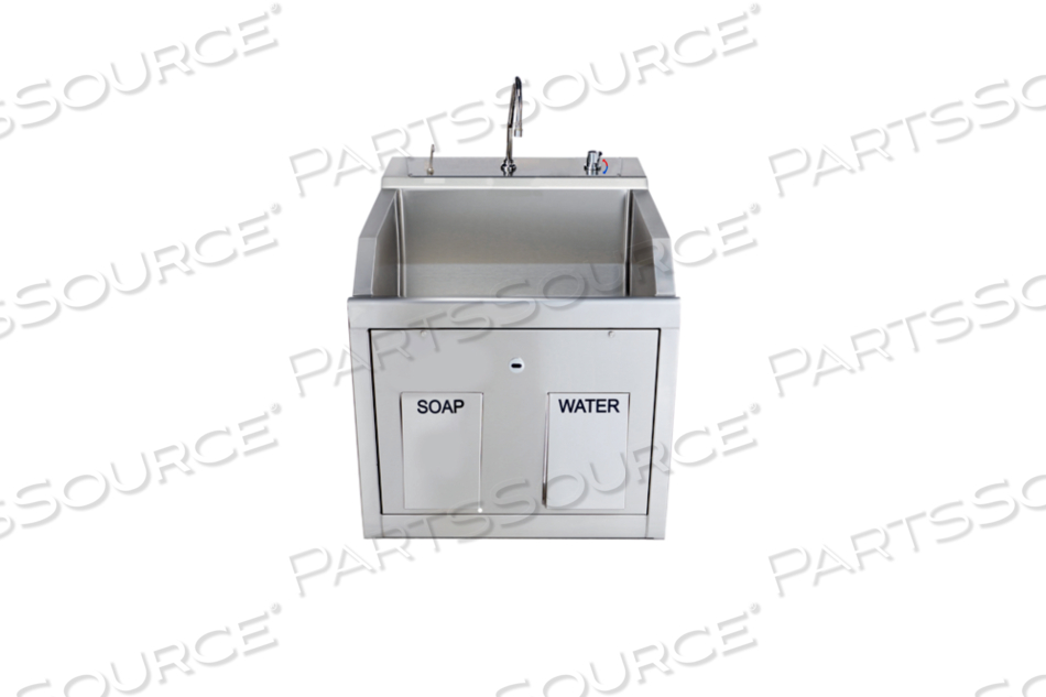 LODI SCRUB SINK (1) PLACE WALL MOUNTED W/KNEE ACTION CONTROL W/SOAP DISPENSER W/INFRARED WATER CONTROL by Blickman LODI SCRUB SINK (1) PLACE WALL MOUNTED W/KNEE ACTION CONTROL W/SOAP DISPENSER W/INFRARED WATER CONTROL by Blickman