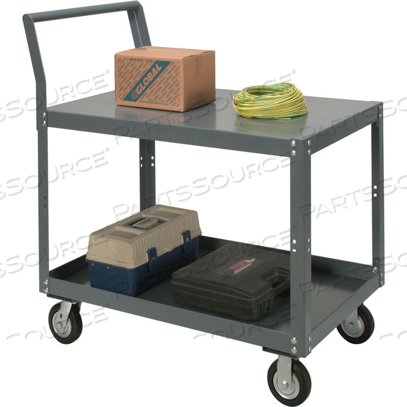 TWO SHELF UNASSEMBLED HEAVY DUTY SERVICE CART 36 X 24 1200 LB. CAPACITY by Approved Vendor TWO SHELF UNASSEMBLED HEAVY DUTY SERVICE CART 36 X 24 1200 LB. CAPACITY by Approved Vendor
