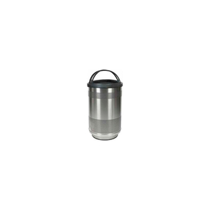 PERFORATED STADIUM SERIES TRASH CONTAINER W/ HOOD TOP - 55 GALLON STAINLESS by Witt Company