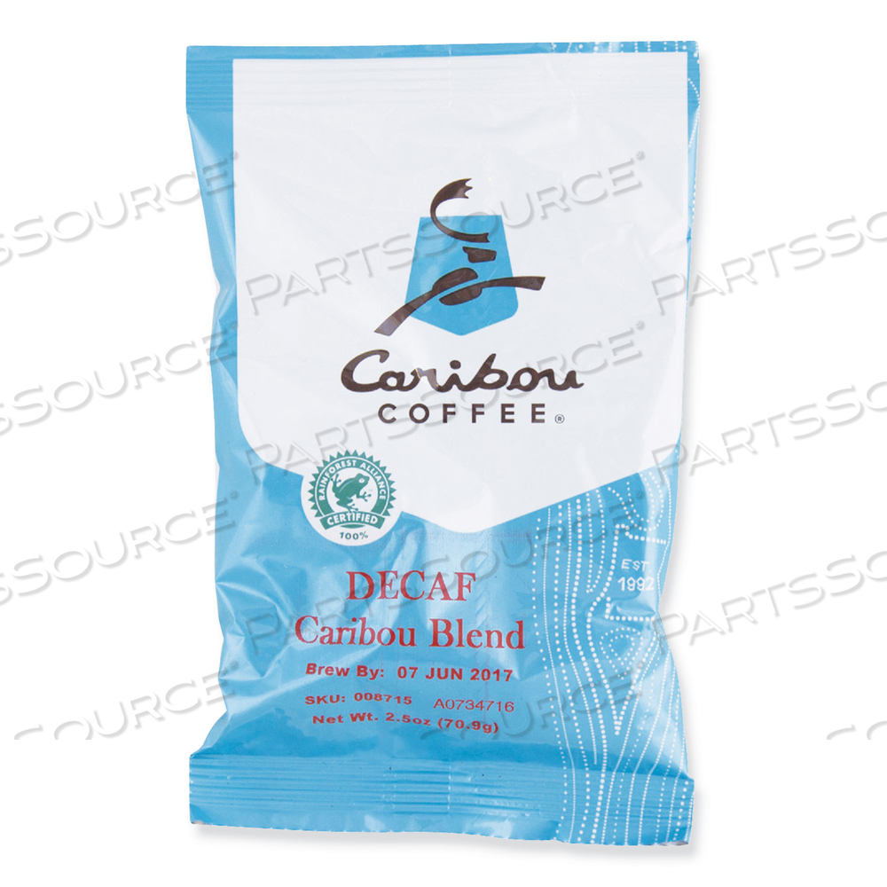 DECAF CARIBOU BLEND COFFEE FRACTIONAL PACKS, 2.5 OZ by Caribou Coffee