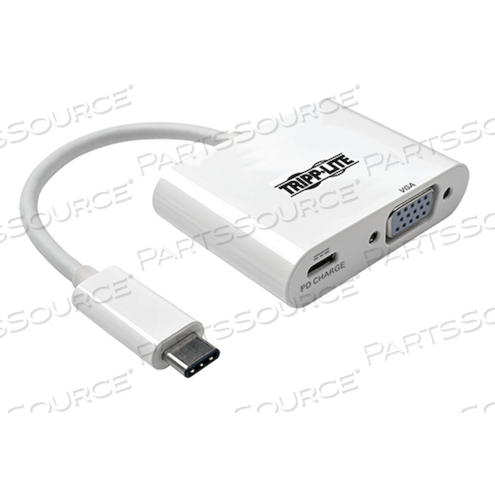 USB C TO VGA ADAPTER CONVERTER W/ PD CHARGING USB C 1080P by Tripp Lite