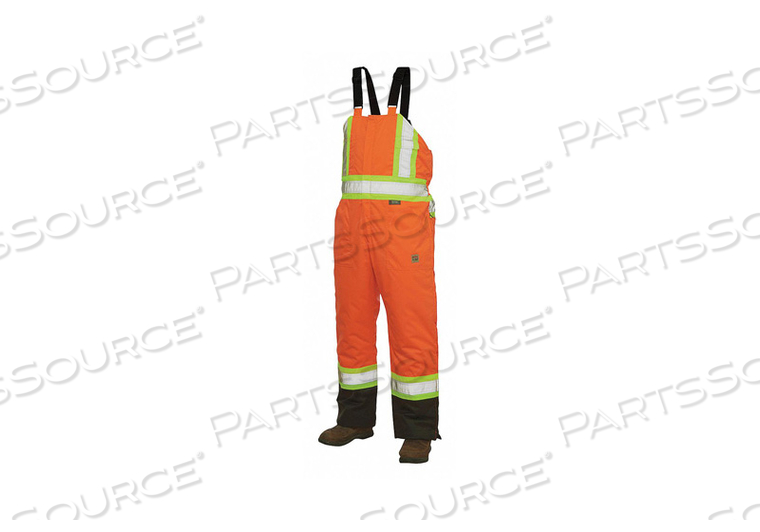 G7411 HI-VIS INSULATED BIBS FLO ORANGE L by Tough Duck G7411 HI-VIS INSULATED BIBS FLO ORANGE L by Tough Duck