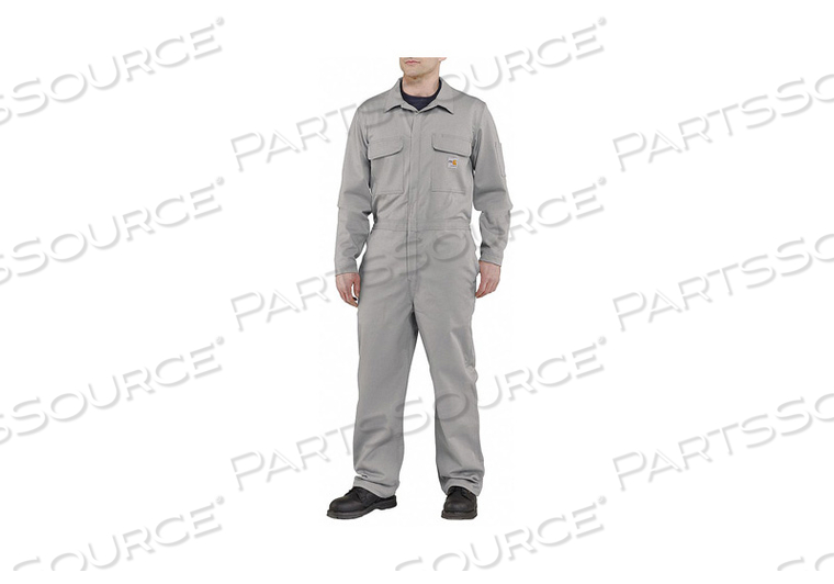 FLAME-RESISTANT COVERALL GRAY 58 SHORT 
