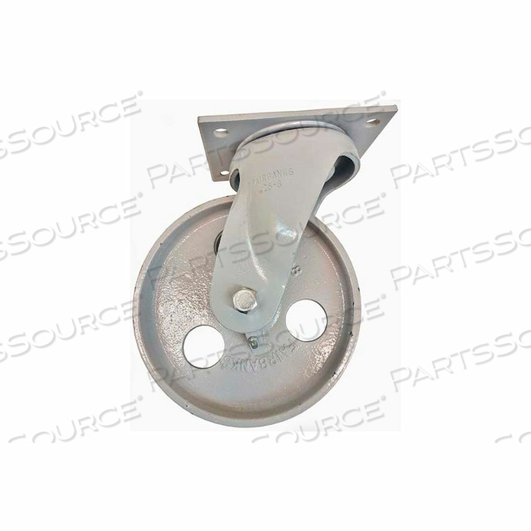 HEAVY-DUTY SWIVEL CASTER - SEMI-STEEL 8" DIA. - 2000 LB. CAPACITY by Fairbanks Scale