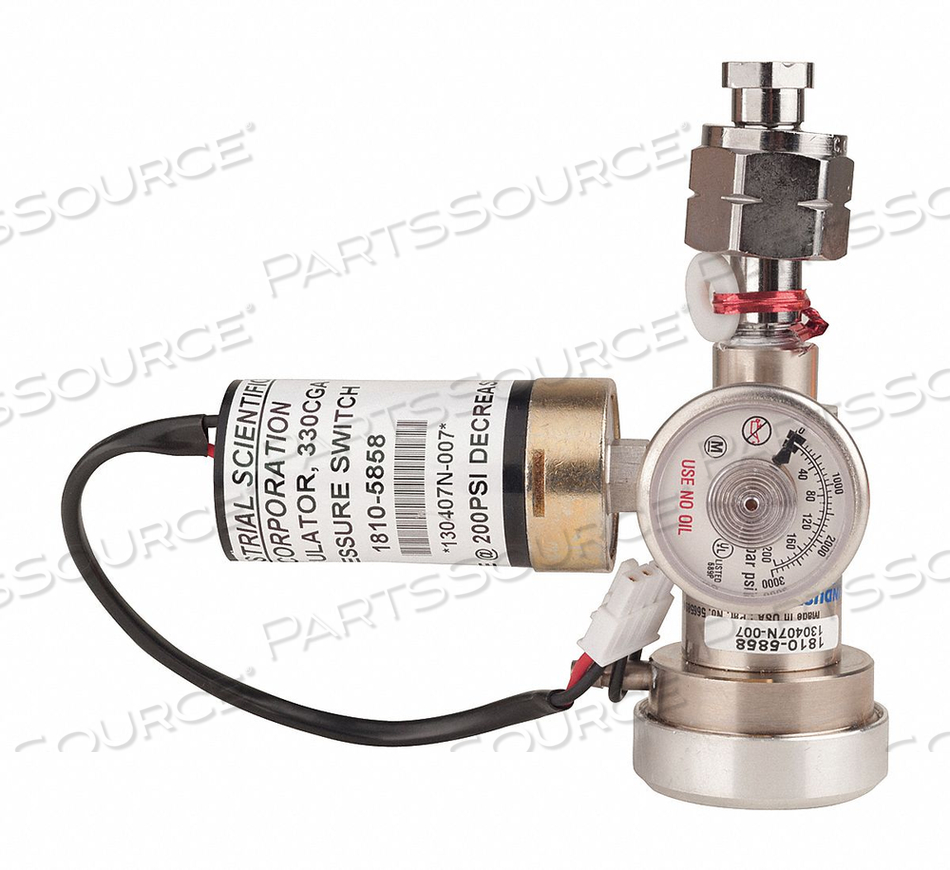 GAS REGLTR W/PRESSURE SWITCH 650L CGA330 by Industrial Scientific