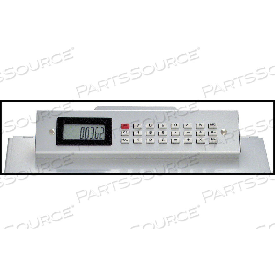 REDI-RITE ALUMINUM STORAGE CLIPBOARD WITH CALCULATOR, 1" CLIP CAPACITY, HOLDS 8.5 X 11 SHEETS, SILVER by Saunders