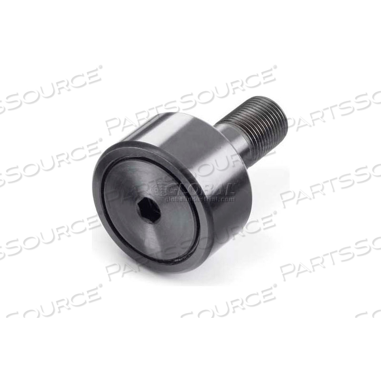 CAM FOLLOWER, SEALED, HEX HEAD, CROWNED OD, 1"L STUD, 0.625"W ROLLER, 1" ROLLER DIA. by Bearings Limited