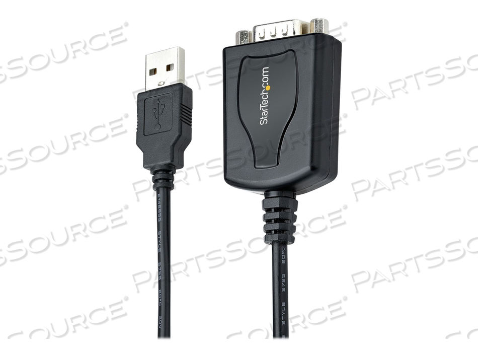 3FT (1M) USB TO SERIAL CABLE WITH COM PORT RETENTION, DB9 MALE RS232 TO USB CONVERTER, STRAIGHT THROUGH USB TO SERIAL ADAPTER FOR PLC/PRINTE by StarTech.com Ltd.