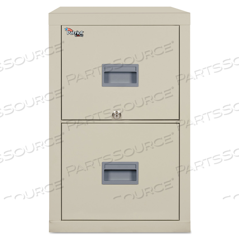 FIREPROOF 2 DRAWER VERTICAL FILE CABINET LEGAL-LETTER 17-3/4"WX25-1/16"DX27-3/4"H PARCHMENT by Fire King