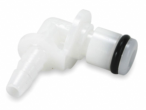 3/8 HOSE BARB NON-VALVED ELBOW ACETAL COUPLING INSERT by Colder Products Company