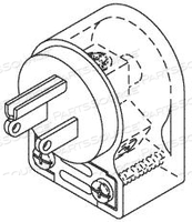 RIGHT ANGLE HOSPITAL GRADE PLUG, 0.255 TO 0.665 IN CORD DIA, MALE, 15 A AT 125 VAC, NEMA 5-15P 