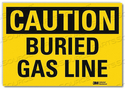SAFETY SIGN BURIED GAS LINE 5INH X 7INW by Lyle Signs Inc. SAFETY SIGN BURIED GAS LINE 5INH X 7INW by Lyle Signs Inc.