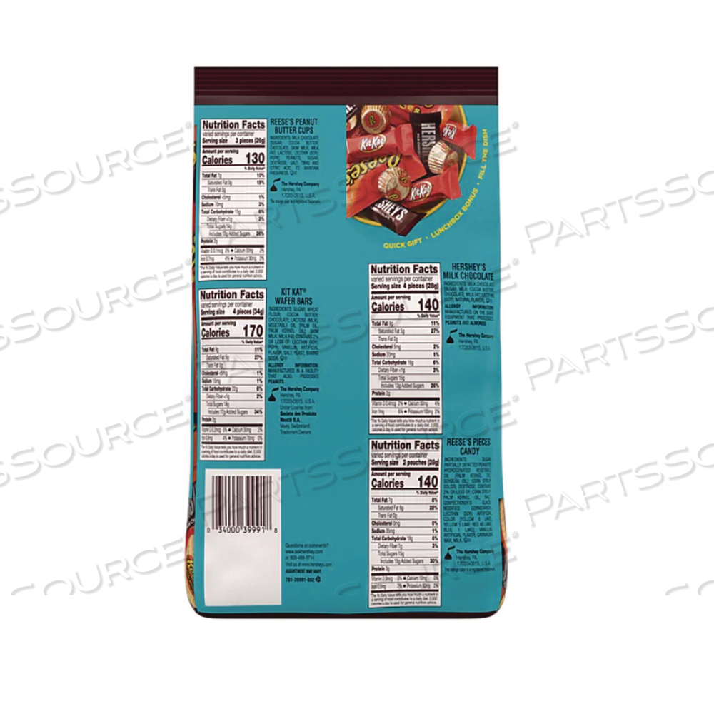 PARTY PACK MINIATURES MILK CHOCOLATE VARIETY, ASSORTED, 33.38 OZ BAG by Hershey's PARTY PACK MINIATURES MILK CHOCOLATE VARIETY, ASSORTED, 33.38 OZ BAG by Hershey's