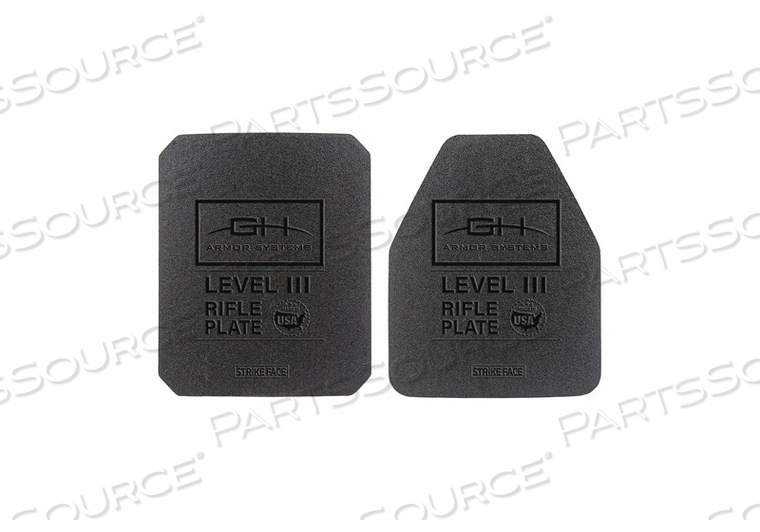 PLATES LEVEL III STAND ALONE 10X12 SC by GH Armor Systems